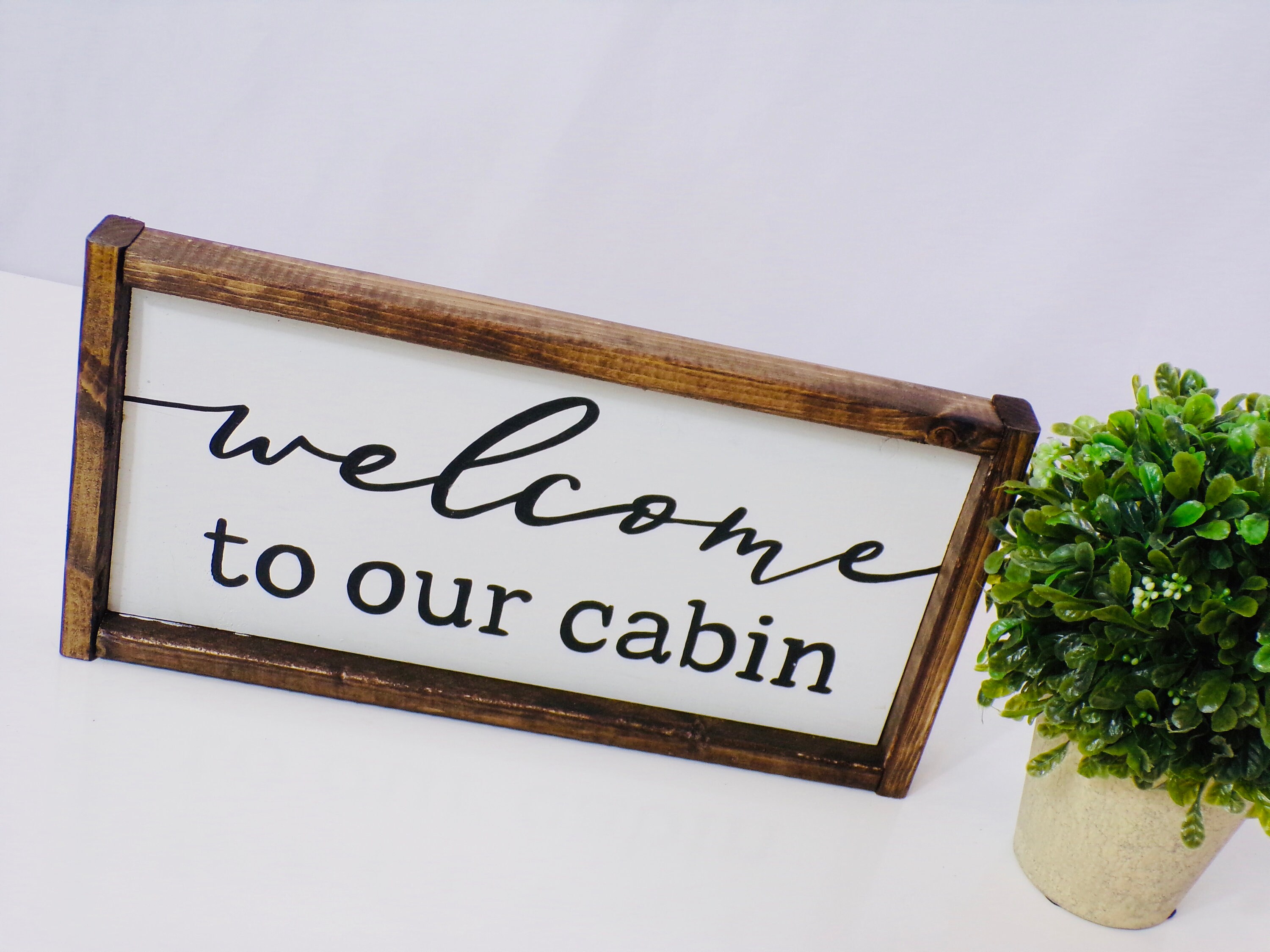 Welcome to Our Cabin Rustic Sign | Etsy