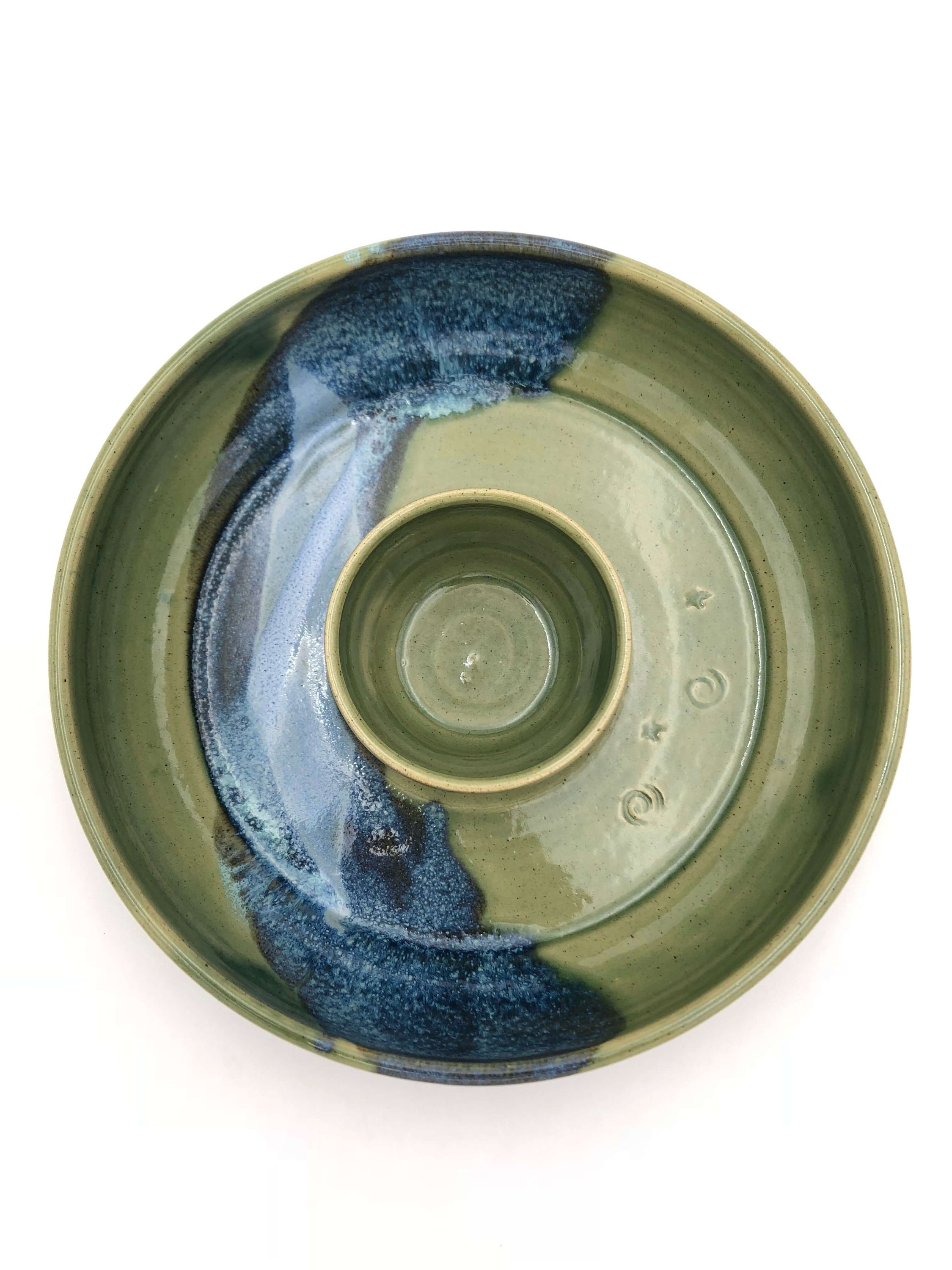 Small Chip and Dip Handmade Pottery Serving Dish Etsy