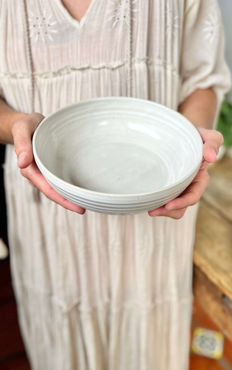 Pasta Bowl Handcrafted Pottery Bowl Handmade Ceramic Bowl Medium Size Bowl Aqua Bowl Set Pottery Lover Bowl Pasta Lover Bowl Stoneware Bowl