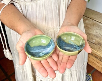 Ring Dish Trinket Green Dish Small Ceramic Bowl Handmade Pottery Bowl Small Green Pottery Handmade Green Bowl Tiny Bowl Pottery Mini Bowl