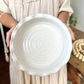 Handmade Pottery Pie Plate Ceramic Dish Handmade Pie Plate Casserole Dish pottery bakeware ceramic pie plate handmade deep dish Pie baker