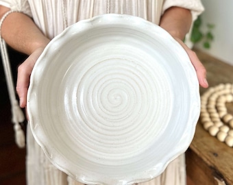 Handmade Pottery Pie Plate Ceramic Dish Handmade Pie Plate Casserole Dish pottery bakeware ceramic pie plate handmade deep dish Pie baker