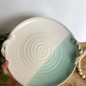Christmas Gift Serving Dish Large Charcuterie Platter Handmade Pottery Tray Custom Gift Holiday present for her Ceramic Serving Platter Tray