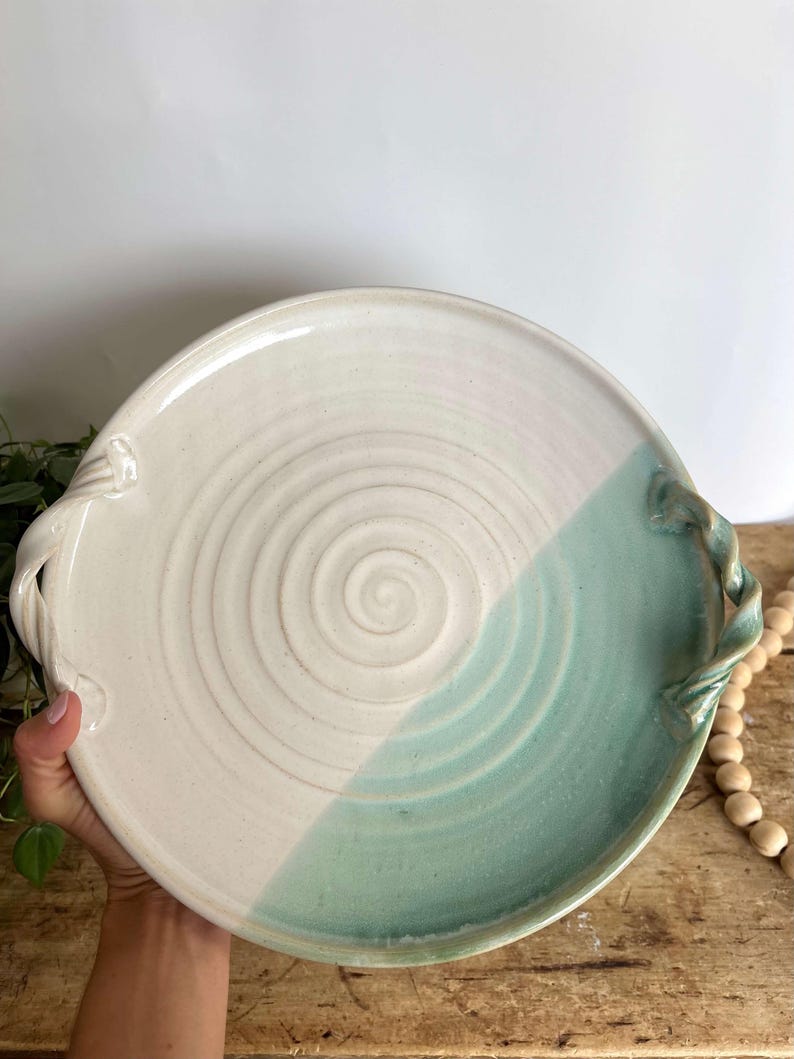 Christmas Gift Serving Dish Large Charcuterie Platter Handmade Pottery Tray Custom Gift Holiday present for her Ceramic Serving Platter Tray