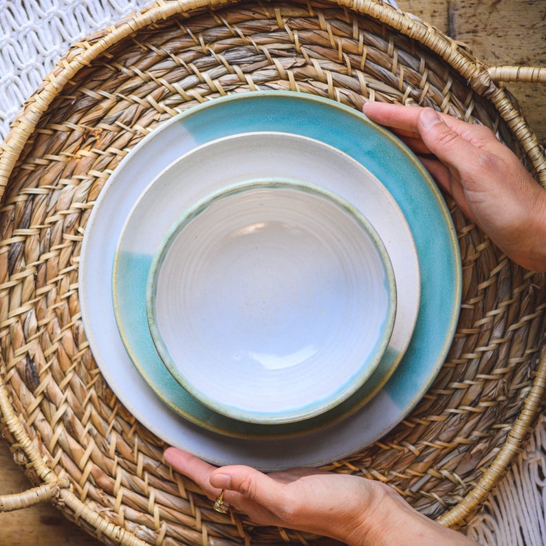 Farmhouse Plates Handmade Dinner Plates Pottery Engraved Plates Engagement Gifts Personalized Plates Decorative Plates Rustic Dinnerware Set