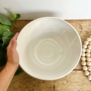 Bridal Shower Gift Bowl Serving Large Bowl Handmade Pottery Bowl Large White Serving Bowl Ceramic Bowl Large