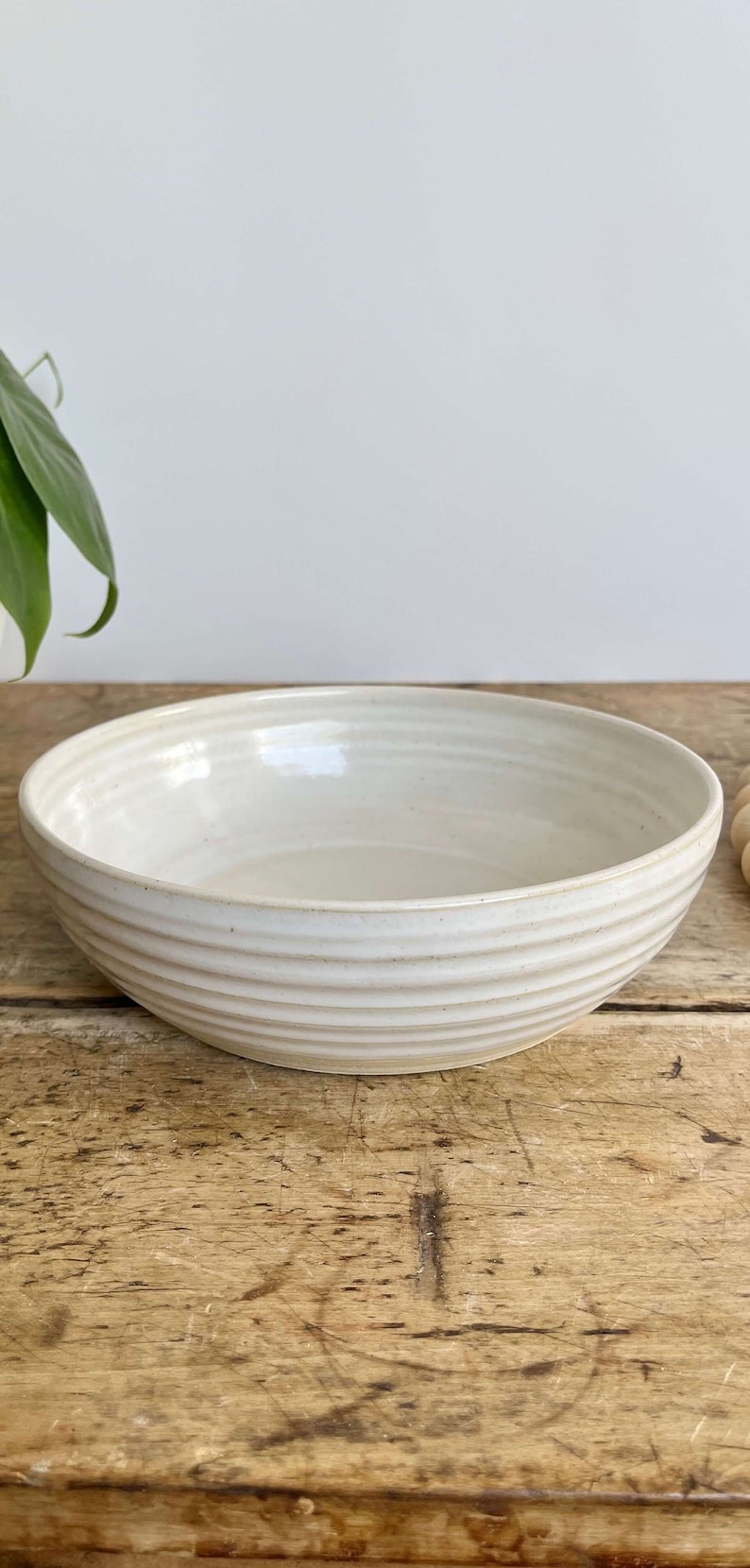Pasta Bowl Handcrafted Pottery Bowl Handmade Ceramic Bowl Medium Size Bowl White Bowl Set Pottery Lover Bowl Pasta Lover Bowl Stoneware Bowl