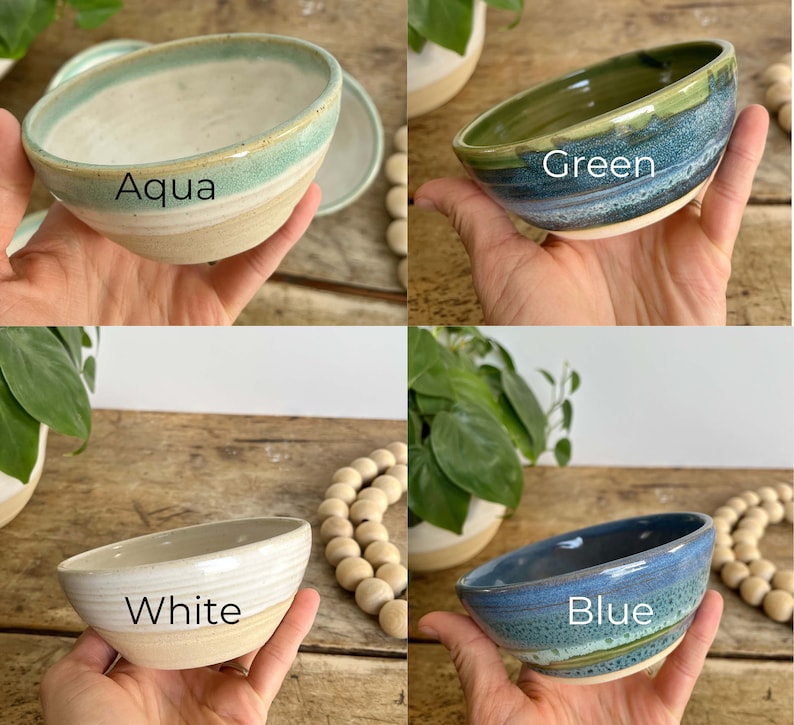 Pottery Dip Bowl Green Handmade Snack Bowl Food Prep Bowl Ceramic Food Prep Dish Green Kitchen Set Bowl Small Accent Bowl Set Snack Dish Set