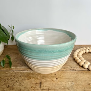 Bridal Shower Gift Bowl Serving Large Bowl Handmade Pottery Bowl Large White Serving Bowl Ceramic Bowl Large