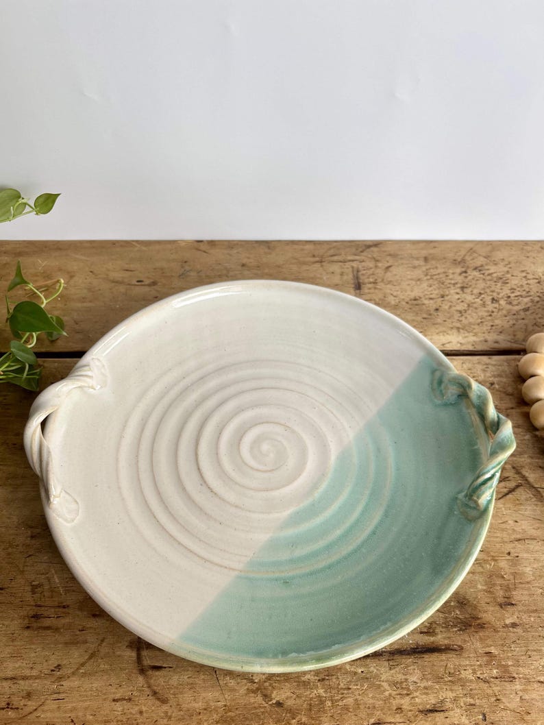 Christmas Gift Serving Dish Large Charcuterie Platter Handmade Pottery Tray Custom Gift Holiday present for her Ceramic Serving Platter Tray