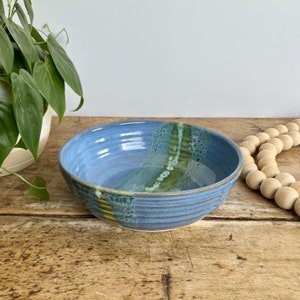 Pasta Bowl Handcrafted Pottery Bowl Handmade Ceramic Bowl Medium Size Bowl Blue Bowl Set Pottery Lover Bowl Pasta Lover Bowl Stoneware Bowl