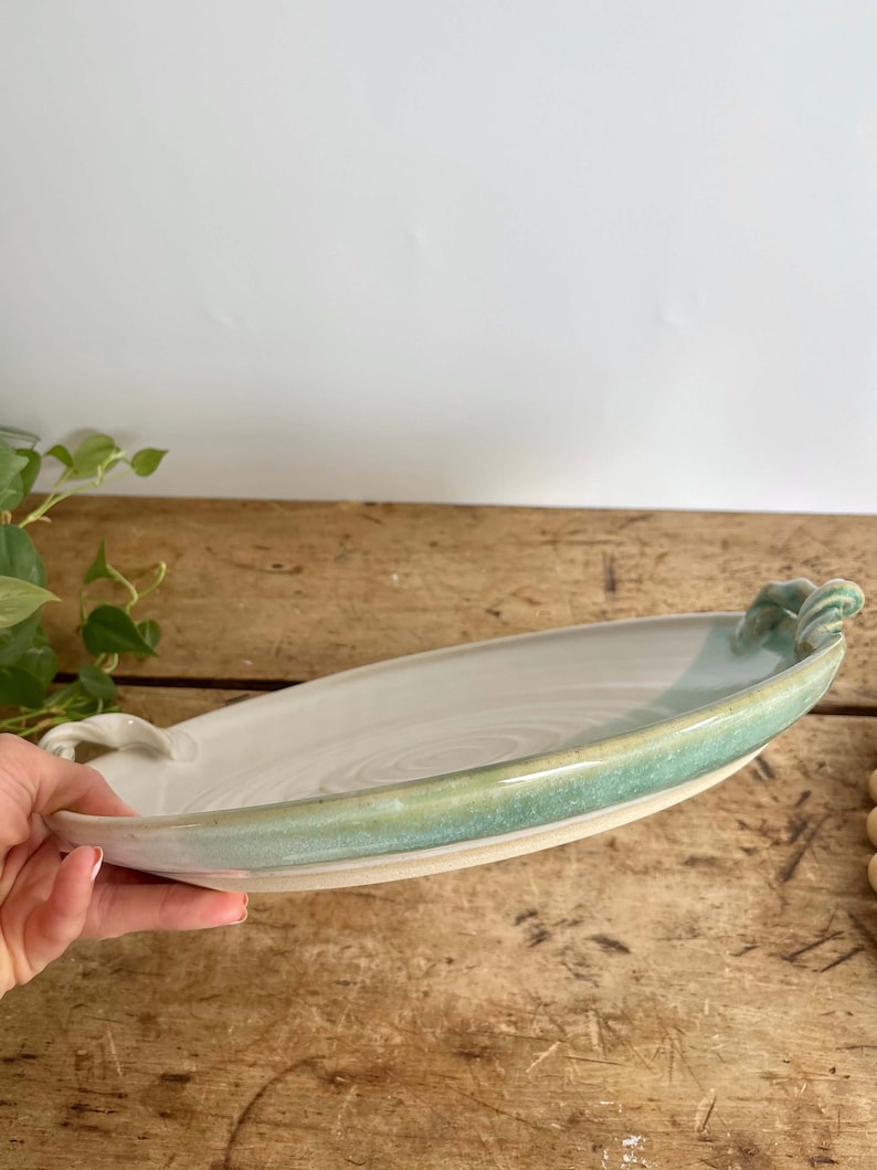Christmas Gift Serving Dish Large Charcuterie Platter Handmade Pottery Tray Custom Gift Holiday present for her Ceramic Serving Platter Tray