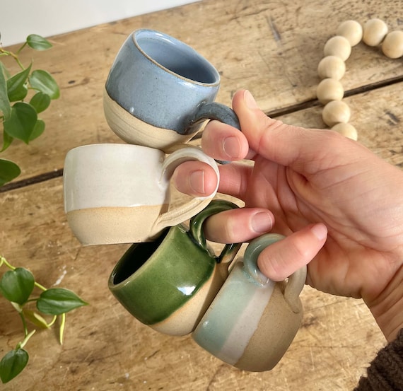 Stocking Stuffer Espresso Mug Gift Christmas Present Coffee Lover Gift Holiday Gift for Friend Coffee mug Espresso Cup Handmade Pottery cup