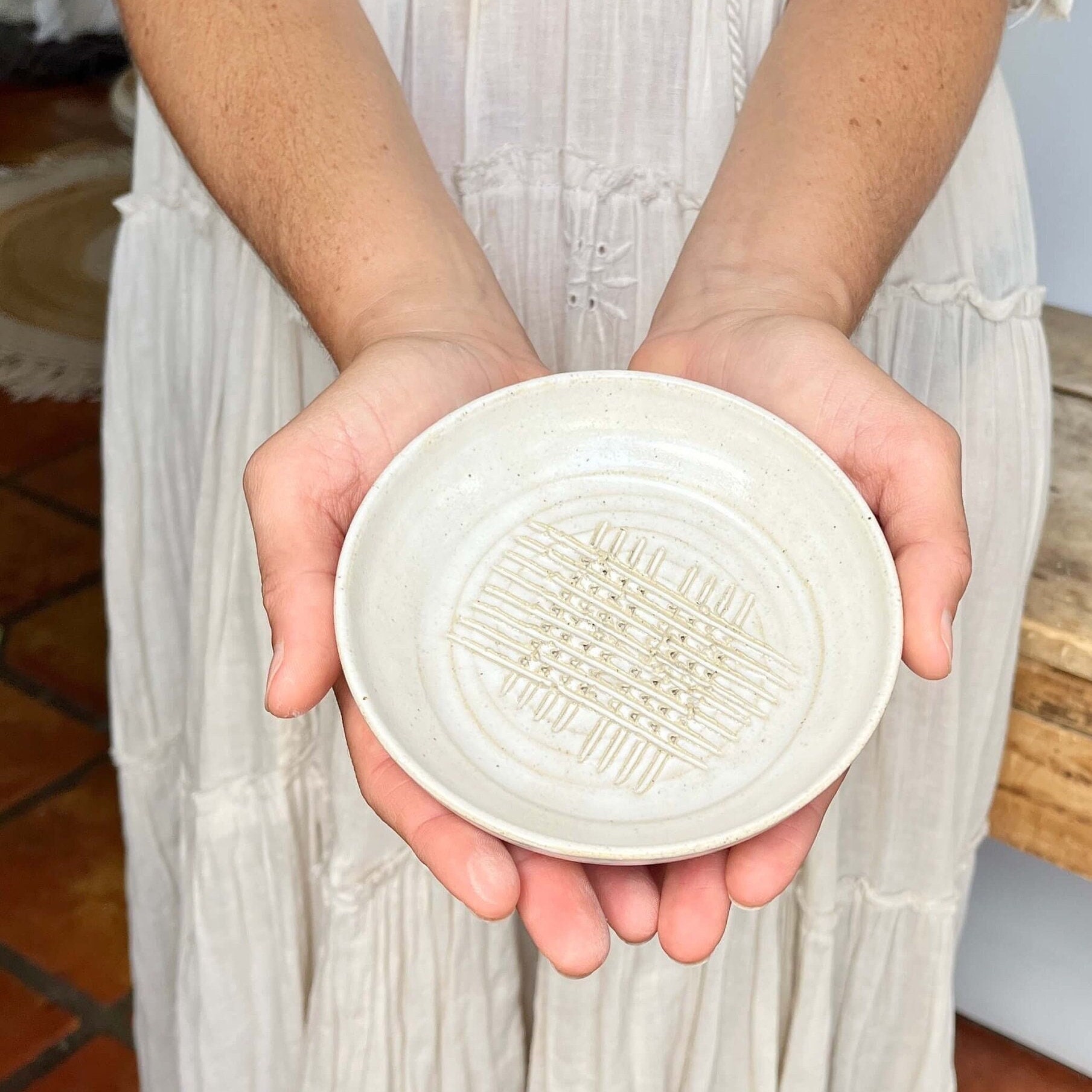 Herb Shredder and Garlic Grater Bowl Stone 