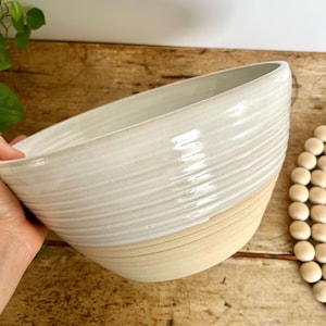 Bridal Shower Gift Bowl Serving Large Bowl Handmade Pottery Bowl Large White Serving Bowl Ceramic Bowl Large