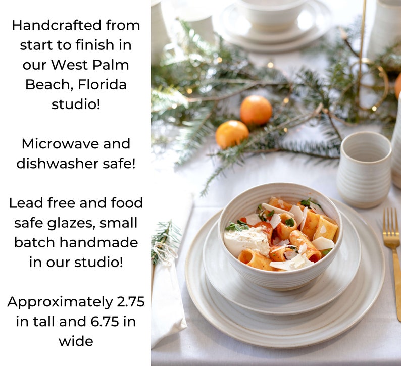 Handmade Pottery Bowl Pottery Soup Bowl Farmhouse Bowl Kitchen Bowl Medium Pasta Bowl Ceramic Ice Cream Bowl