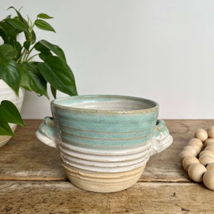 Soup Crock French Onion Soup Bread Bowl Aqua Baker Ceramic Teal Baker Pottery Handmade Ceramic Bread Pot Bakeware Pottery Turquoise Baker