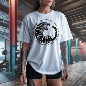 Tiger Graphics Shirt- Tiger Tee, Graphic T-Shirt, Animal Print Top, Wildlife Shirt, Jungle Theme Tee, Weightlifter Shirt, Bodybuilding Tee
