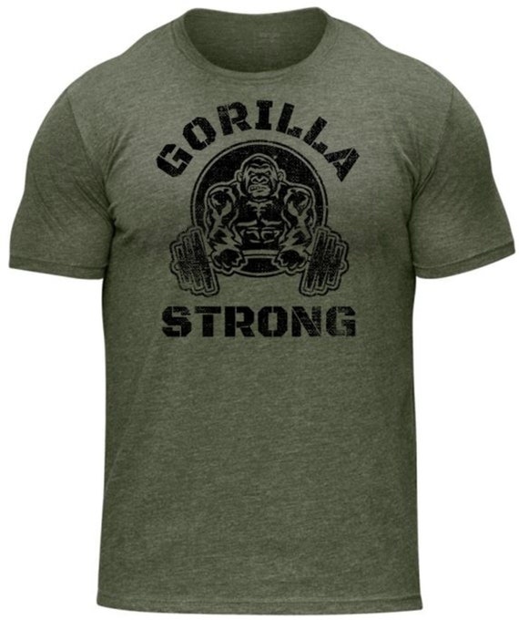 GORILLA STRONG Gym Shirt Workout Shirts Bodybuilding - Etsy