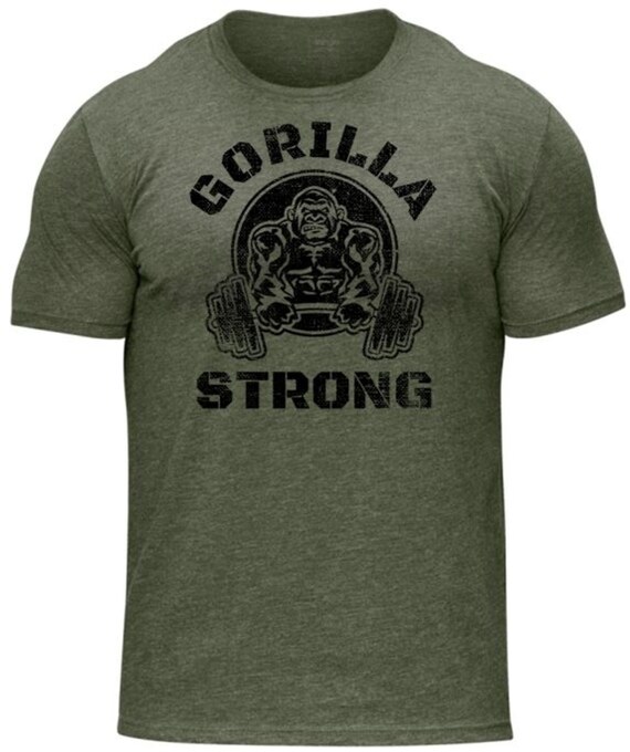 GORILLA STRONG Gym Shirt Workout Shirts Bodybuilding - Etsy