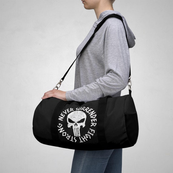 Skull Gym Duffle Bag- Workout Duffel, Fitness Travel Bag, Crossfit