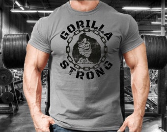GORILLA STRONG FLEX Bodybuilding T-Shirt, Lift Shirt, Gym Gifts, Unisex T-Shirt, Gorilla Shirt