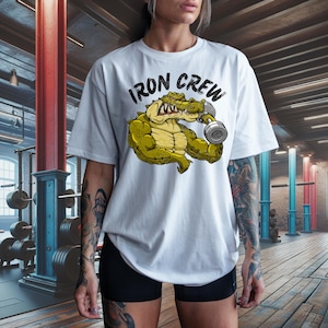 Gator Muscle Shirt- Alligator Tee, Reptile Graphic Top, Animal Print T-Shirt, Wildlife Lover Gift, Fitness Shirt, Weightlifters Shirt