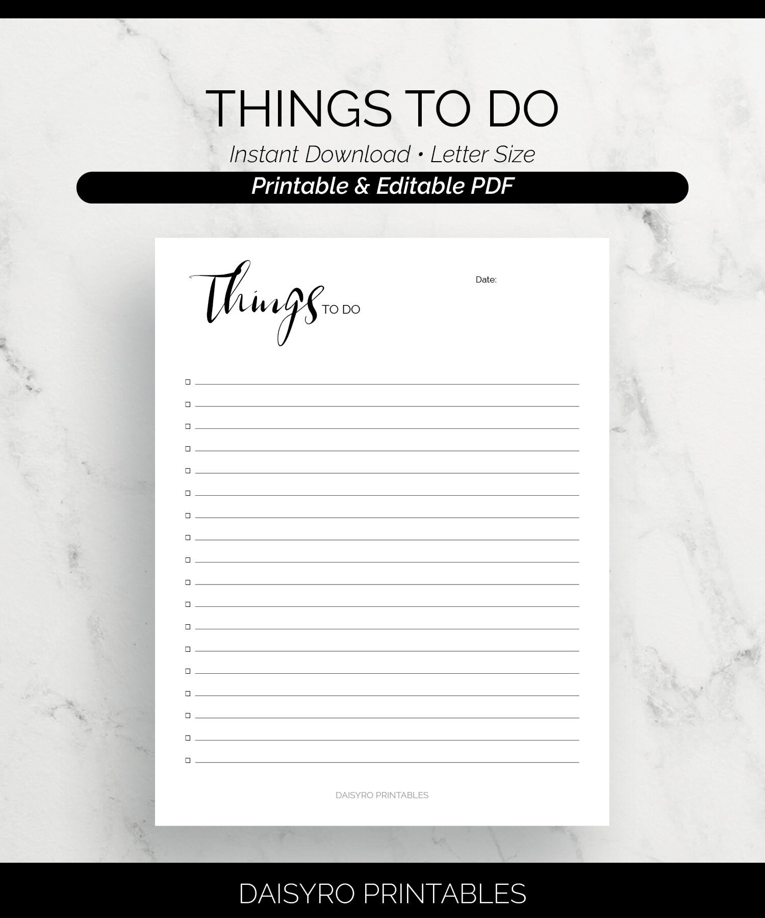things to do to do list simple list task list cute etsy