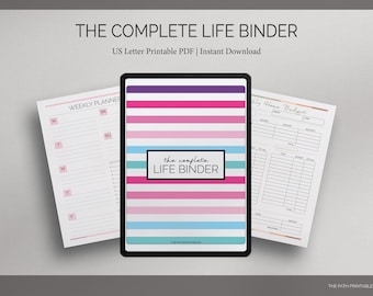 Complete levensmap | Afdrukbare planner voor huis, maaltijd en financiën (digitale download)