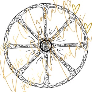 Mandala Design PNG file: Citrus