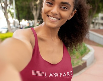 Lawfare Banner Women's Racerback Tank