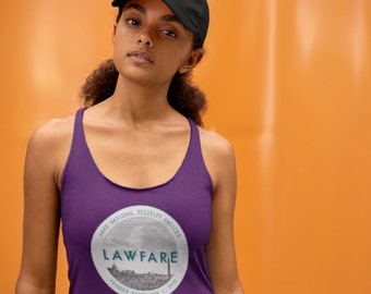 Lawfare Logo Badge Women's Tri-Blend Racerback Tank