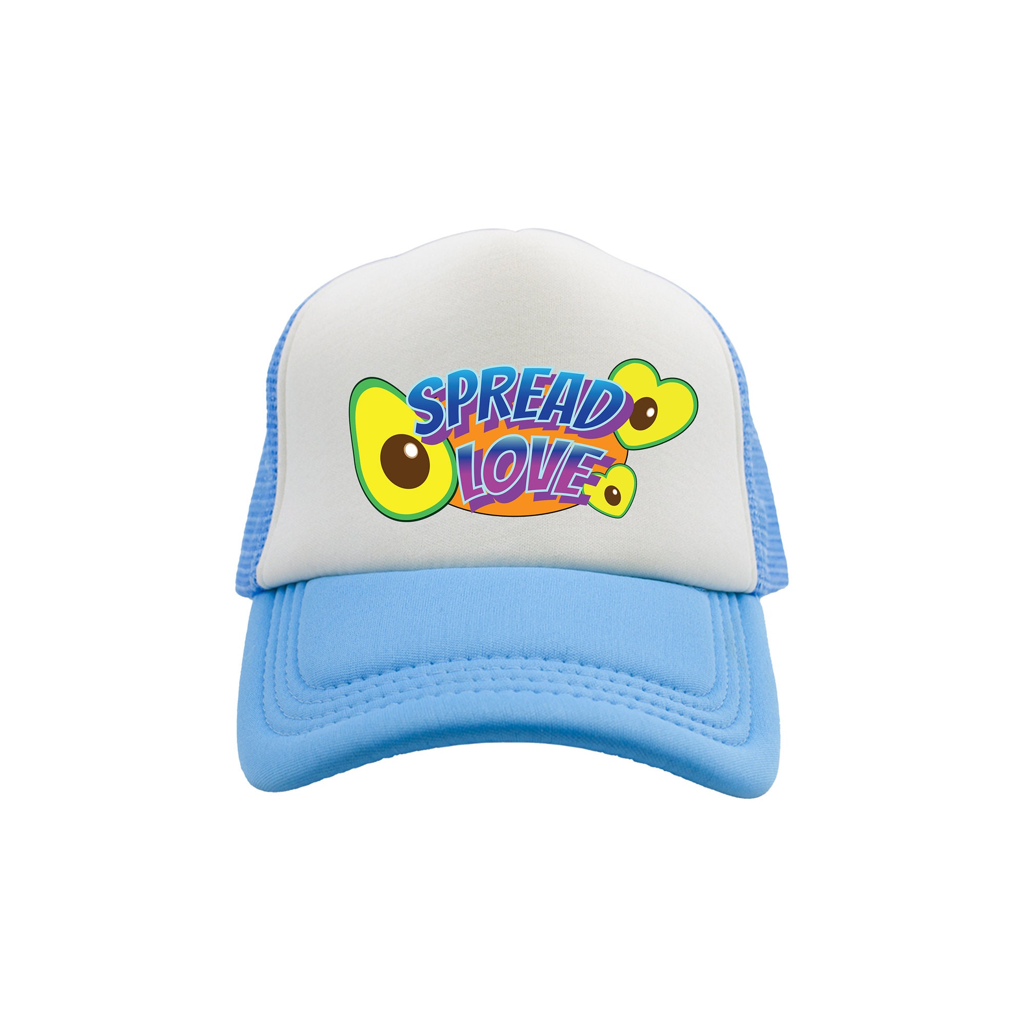 Avocado Trucker Hat (baby Blue) - Etsy