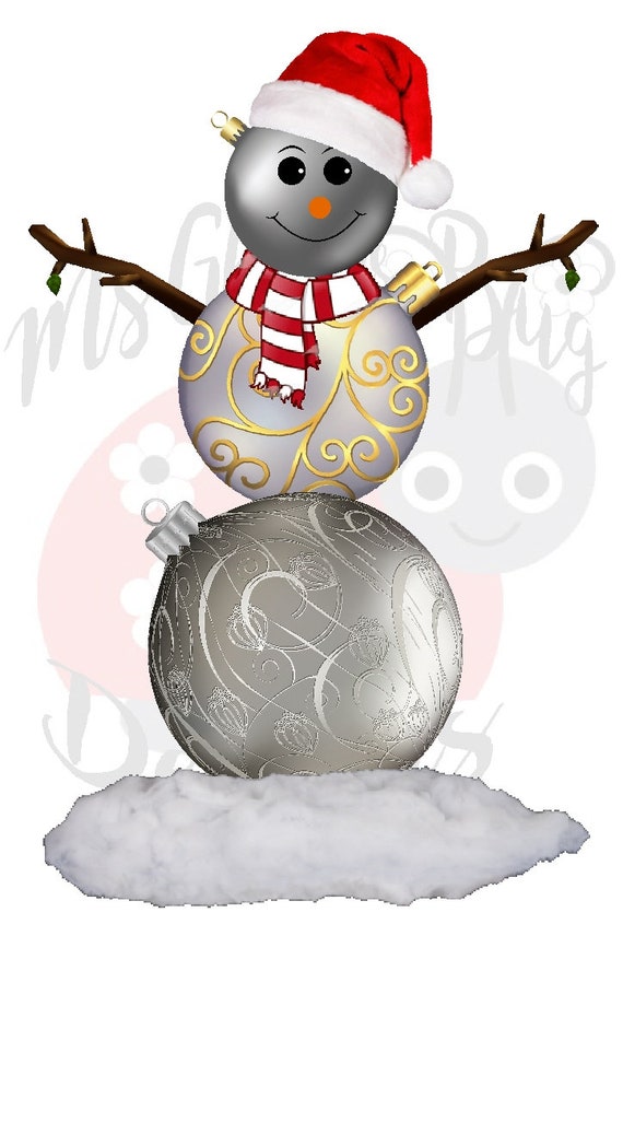 Download Sublimation Transfer Christmas Snowman Silver Ornaments | Etsy