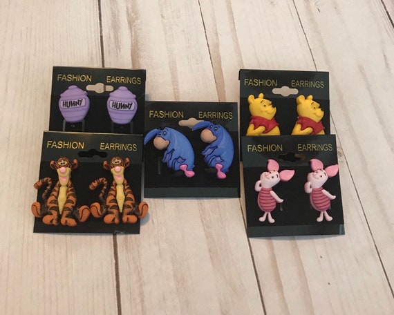 Handmade Disney Winnie the Pooh Tigger Piglet Eeyore Earrings
