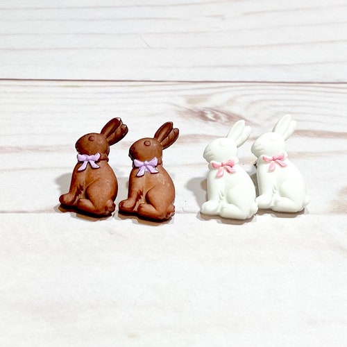 Golden Rabbits Pearl Stud Earrings Avon H15