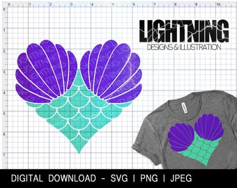 Download Mermaid bra svg | Etsy