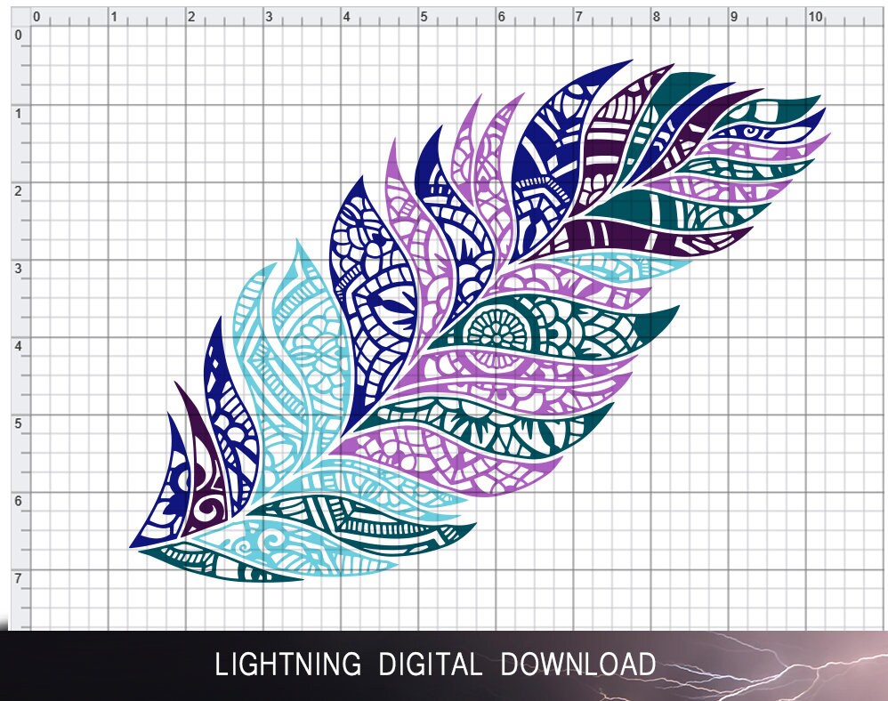 Download Feather Mandala Svg For Cricut Silhouette Etsy