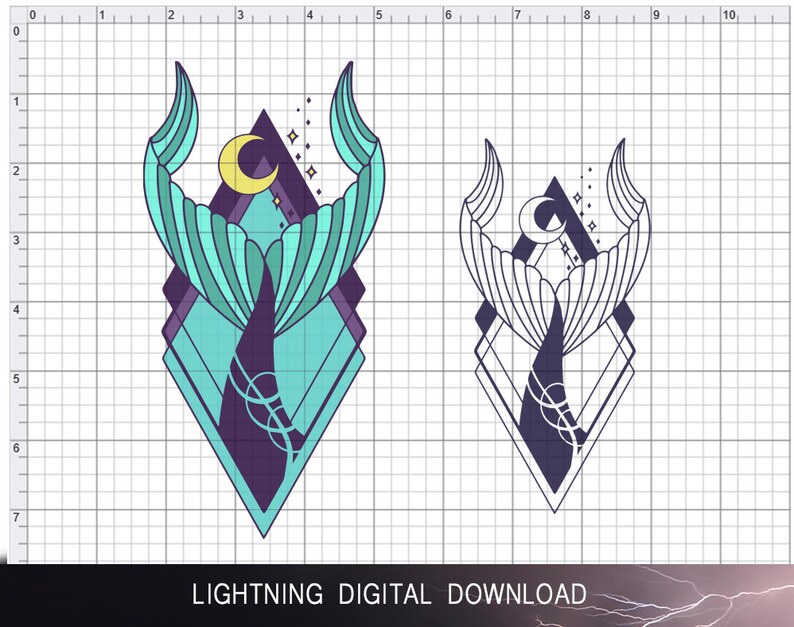 Free Free Mermaid Moon Svg 822 SVG PNG EPS DXF File