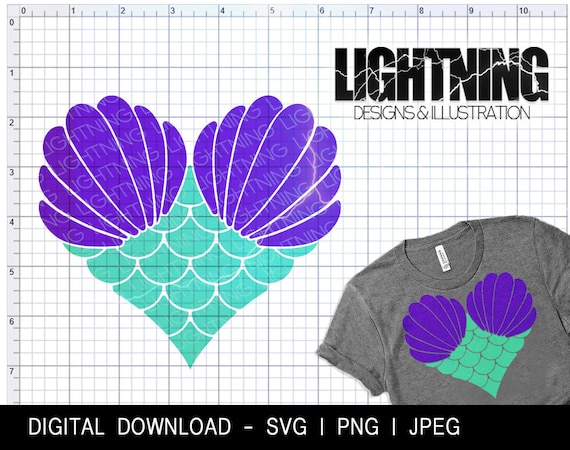 Download Mermaid Clamshell Bra Svg For Cricut Silhouette Etsy