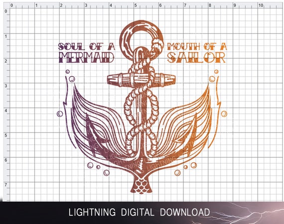 Download Free Soul Of A Mermaid Mouth Of A Sailor Svg File For Etsy SVG Cut Files