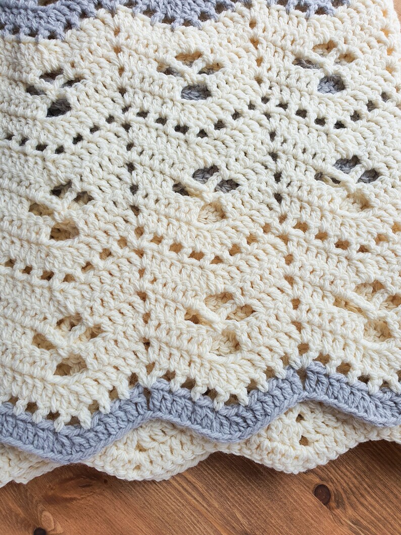 Midwife Ripple Crochet Blanket Pattern Baby and Throw Blanket Etsy