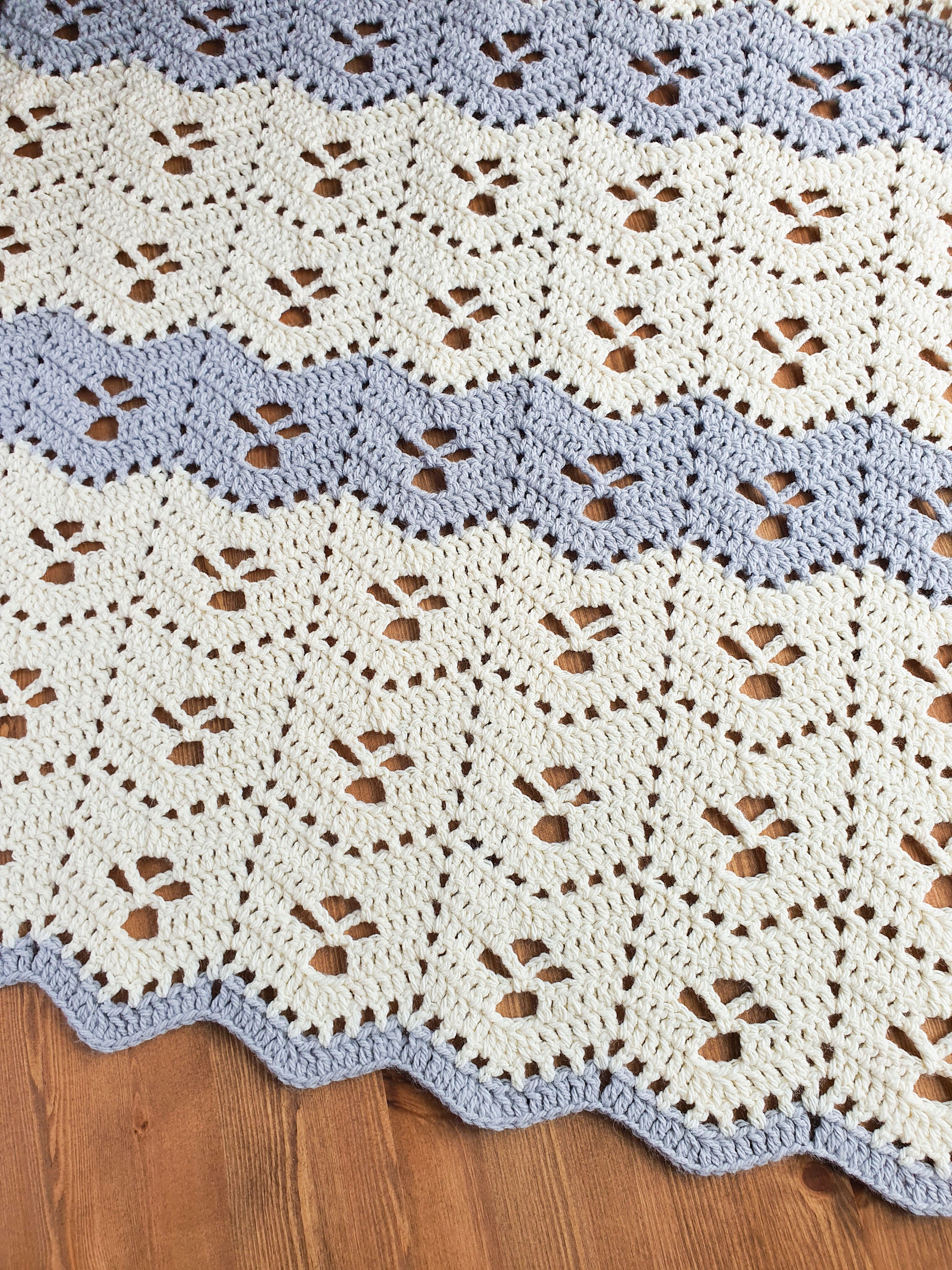 Midwife Ripple Crochet blanket pattern baby and throw blanket Etsy