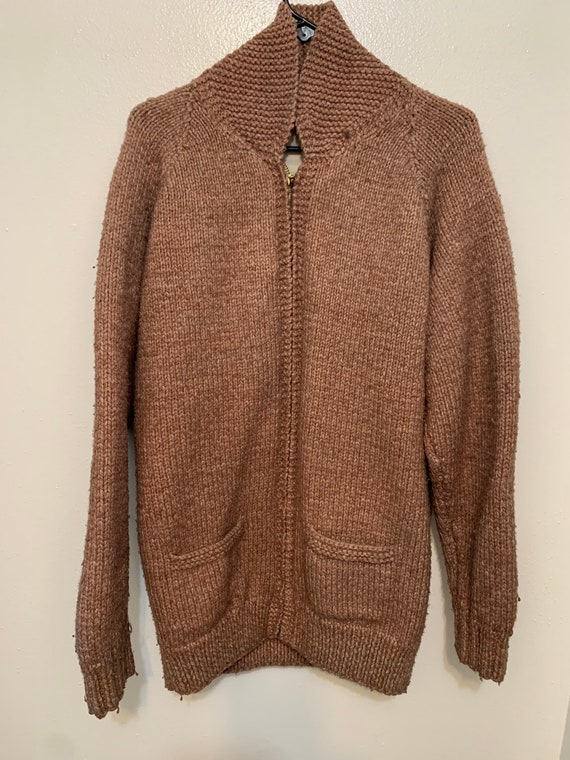 Vintage Heavy Wool Cowichan Sweater Large - image 1