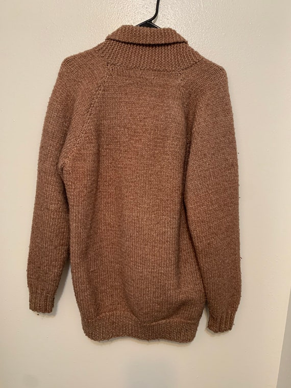 Vintage Heavy Wool Cowichan Sweater Large - image 2