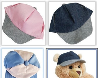 Ball Cap, Plush Bear Cap, Baseball Cap, Hat, Accessory, 16 inch bear