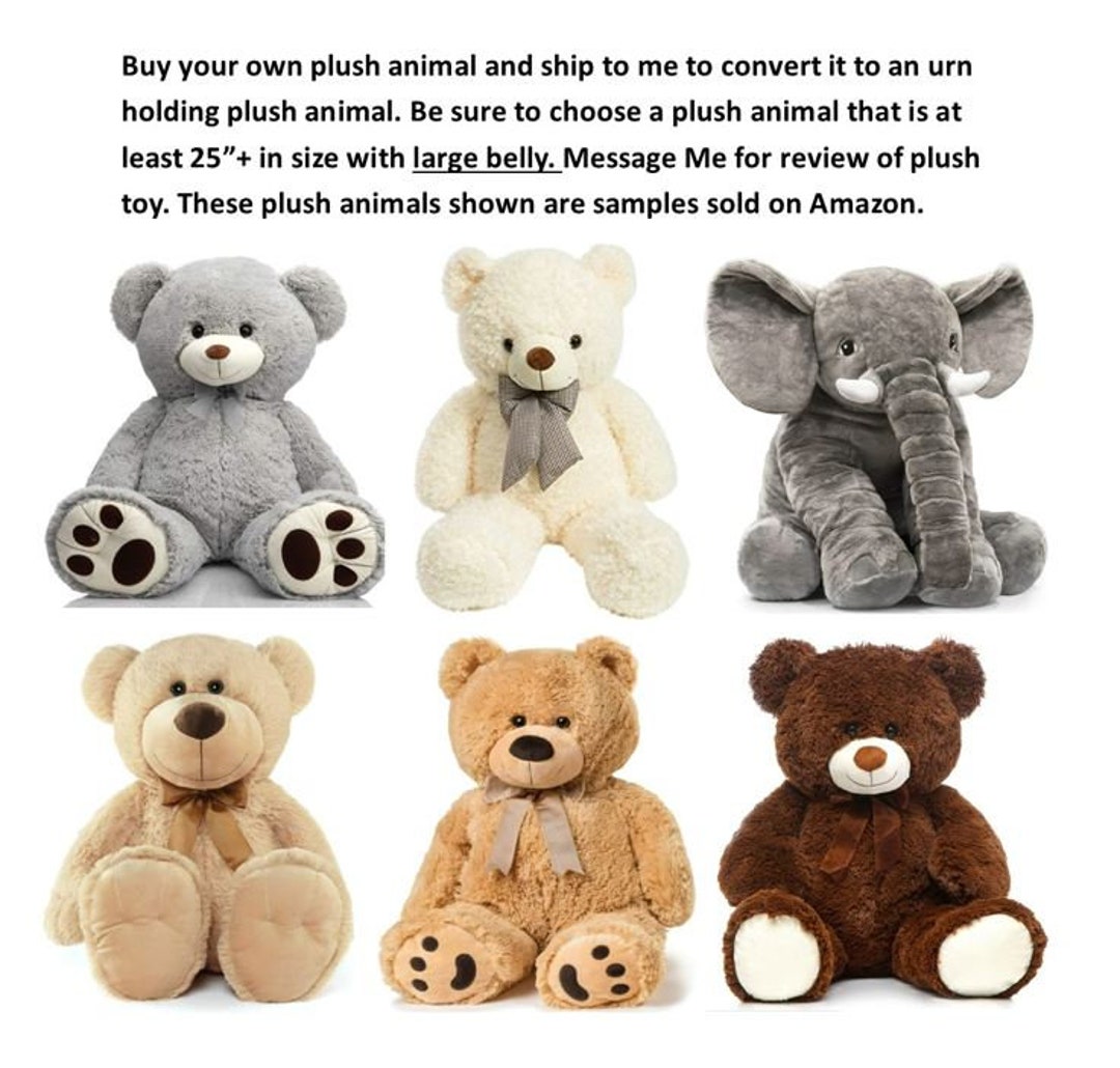 Urn Bear Animal, Urn Cremation Urn, Soft Cuddly Plush Urn Bear Holds