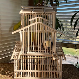 Vintage Large Pagoda Style Bird Cage