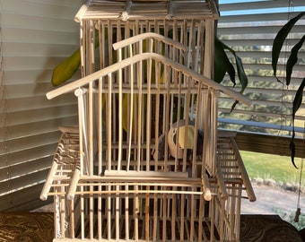 Vintage Large Pagoda Style Bird Cage