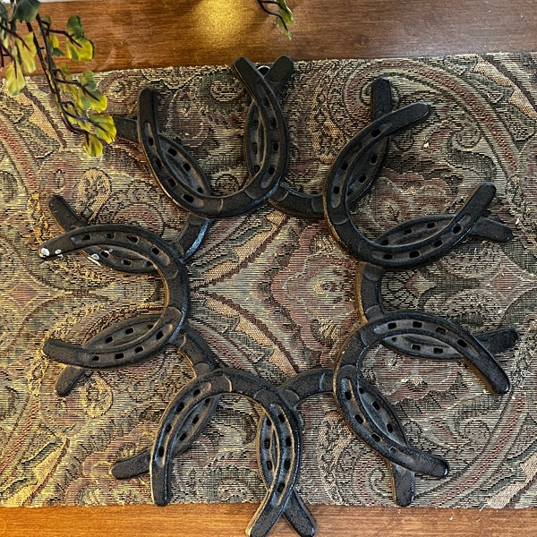 Cast Iron Horseshoe Wreath
